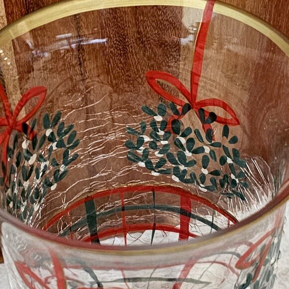 Fifth Avenue Crystal Mistletoe Hurricane Candle Holder 6" tealight votive New - Picture 4 of 15